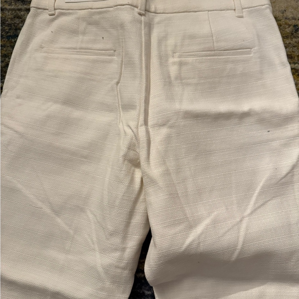 Ann Taylor White Straight Leg Pants